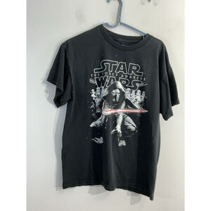 Youth Star Wars Short Sleeve T Shirt Large Black The Force Awakens
